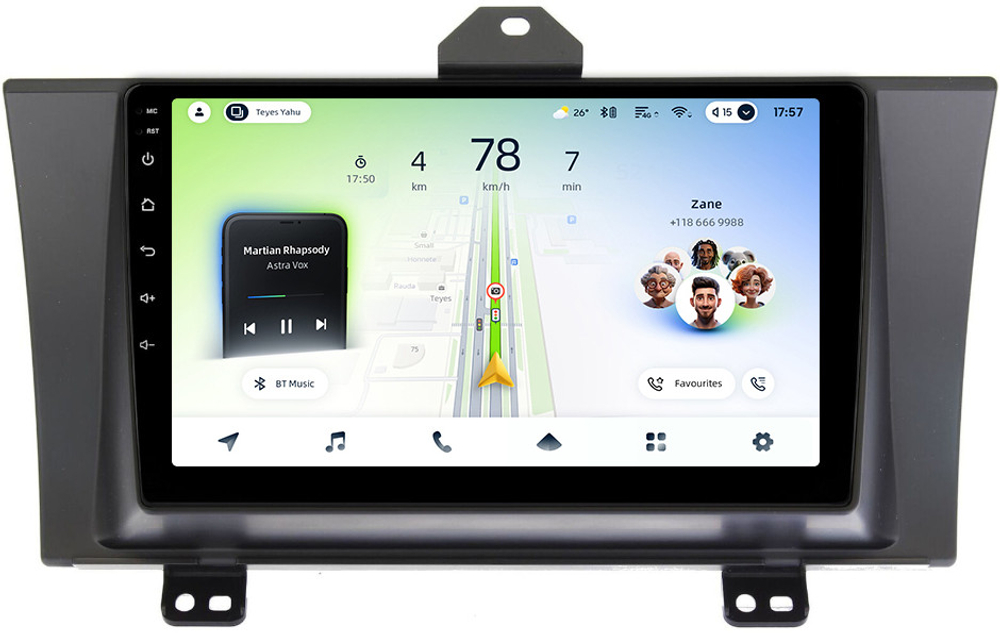 Магнитола для Honda Elysion 2004-2013 - Teyes CC4L монитор 9" IPS на Android 14, Snapdragon 662, CarPlay, 4G SIM-слот