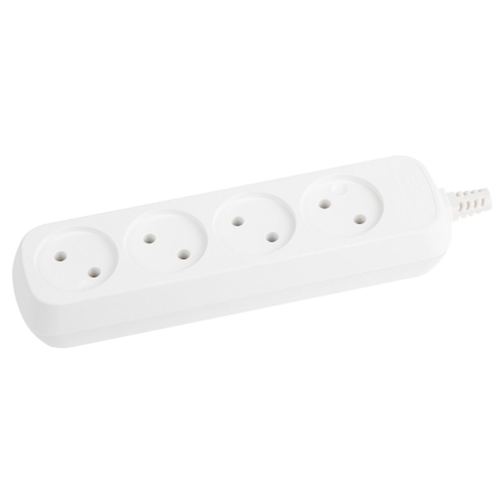 Колодка ЭРА KX-4 4 розетки без зазeмления белая | Колодки