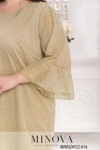 Платье 22-016-Светло Бежевый Minova