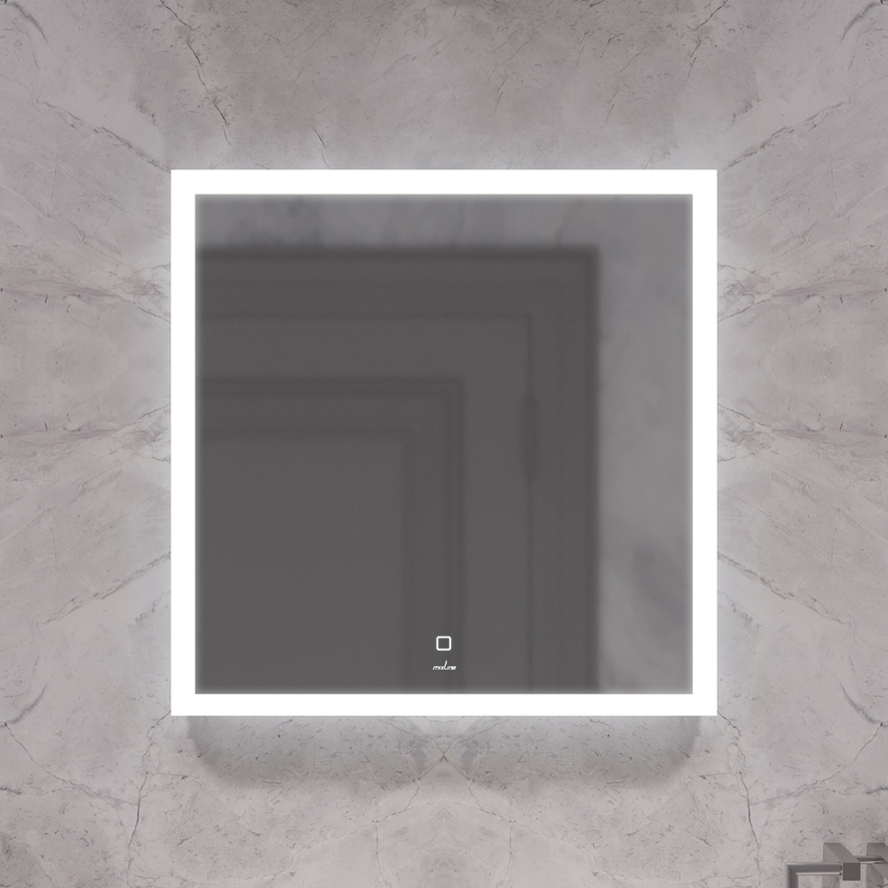 Зеркало MIXLINE "Норма" ЭКОНОМ 700*700 (ШВ) сенсорный выкл, светодиодная подсветка