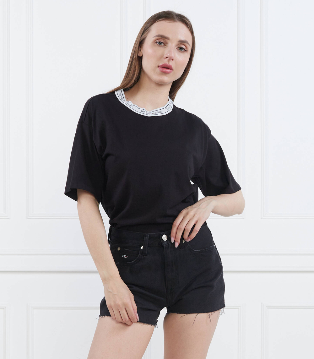 Футболка TJW OVR LOGO TAPING TEE Tommy Jeans - черный(DW0DW15301)