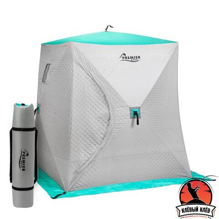 Палатка зимняя Куб Комфорт утепл. 1,8х1,8 biruza/gray (PR-ISCC-180BG) PREMIER