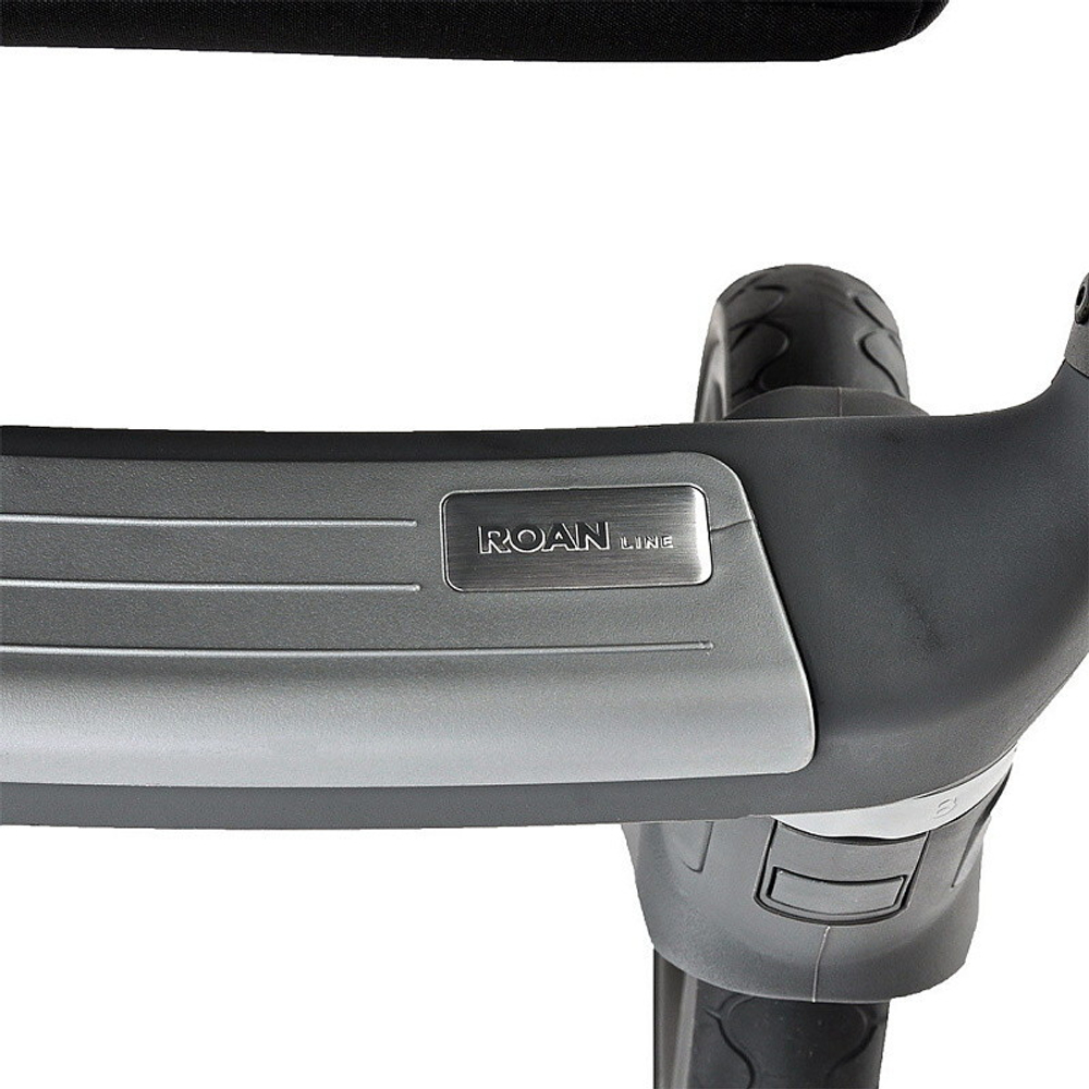 Детская коляска Roan Bass Next Кожа 3 в 1 с автокреслом Tutis Elo Lux Black RN083/1 Graphite Pearl