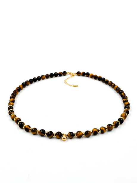 Чокер - Бусы из натурального камня тигровый глаз