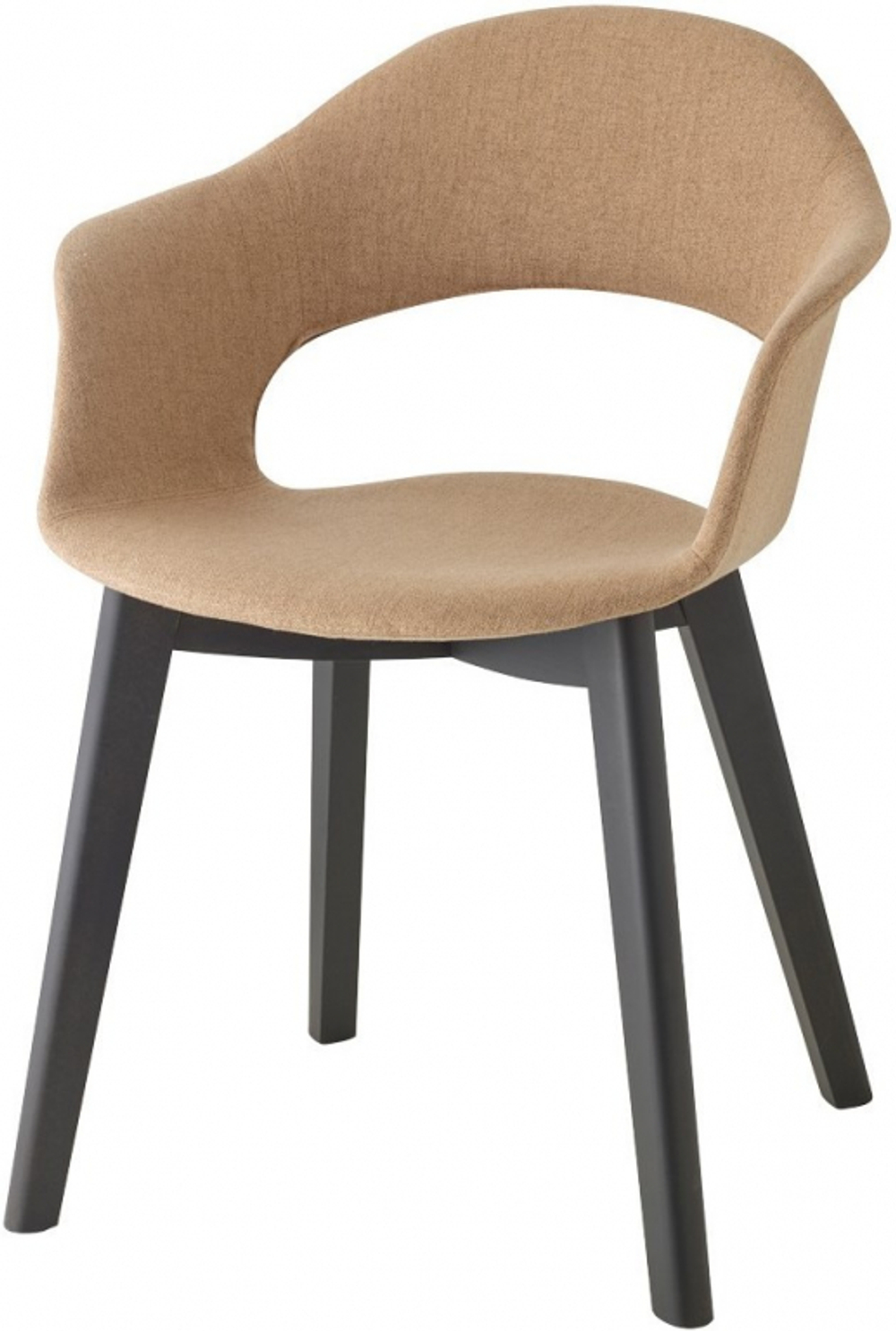 Кресло с обивкой Scab Design Natural Lady B Pop, черный бук, тортора