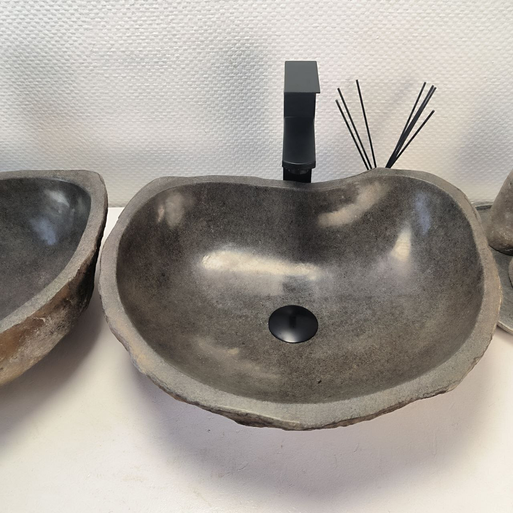 Раковина из речного камня ПАРА! RS-63696 47*41*15 2шт 0126