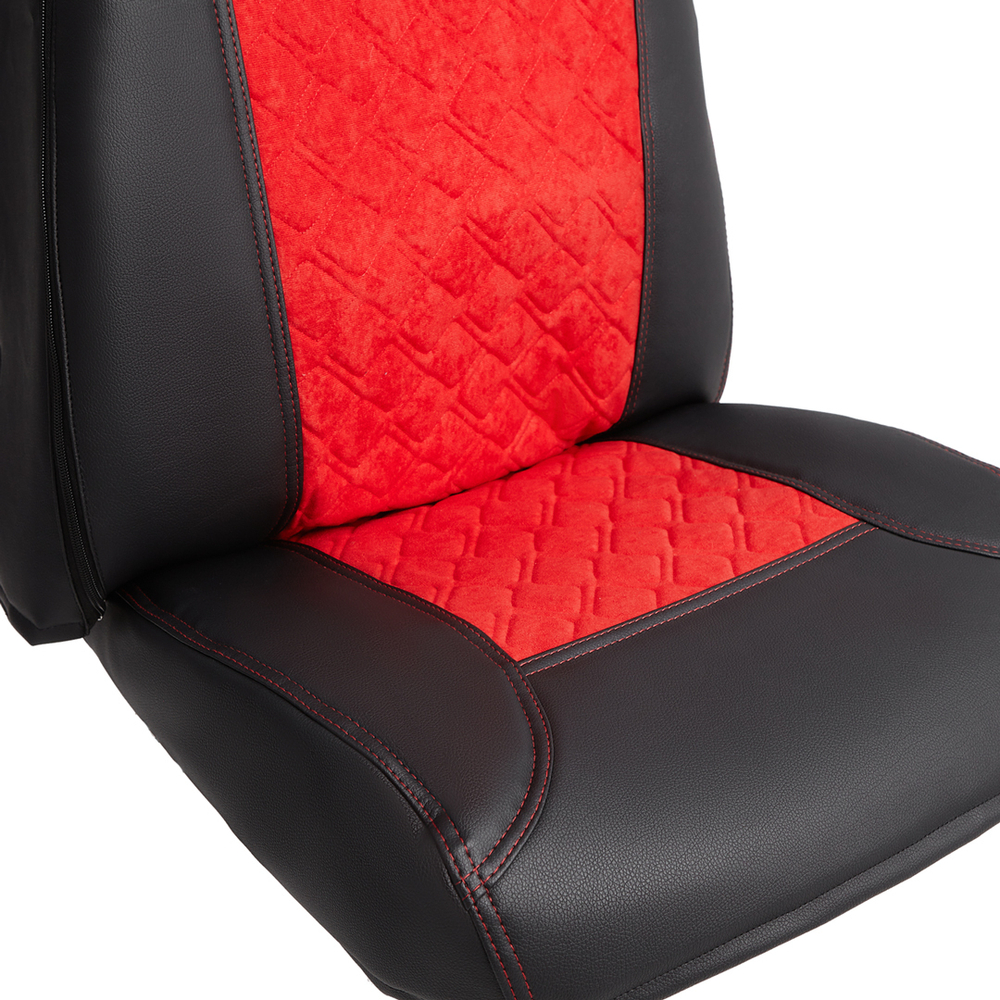 Чехлы MAN TGS  (экокожа, красный)