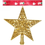 Звезда на ёлку 20 см «Зимний узор» золото