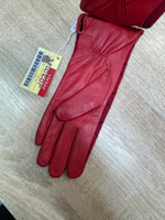 Перчатки.Женские.Кожаные.Люкс качества. Подклад: плюш-флис. 5 шт в упаковке.