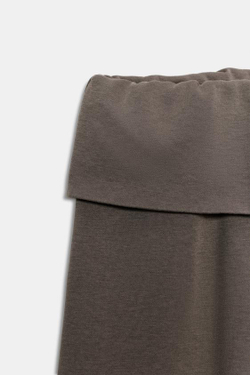 ZARA БРЮКИ ИЗ ТКАНИ ИНТЕРЛОК С ЭФФЕКТОМ ПОТЕРТОСТИ, СЕРО-КОРИЧНЕВЫЙ