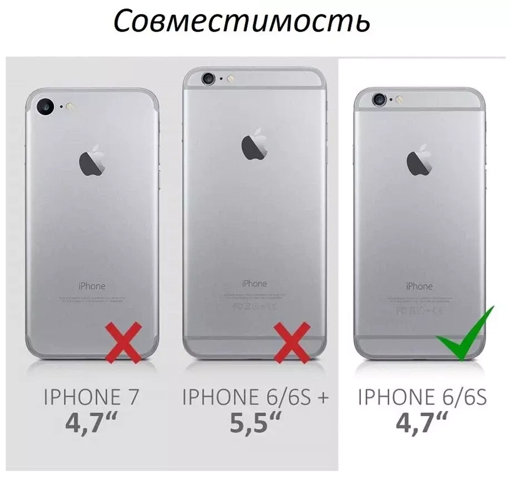 Чехол силиконовый для iPhone 6 / 6S прозрачный