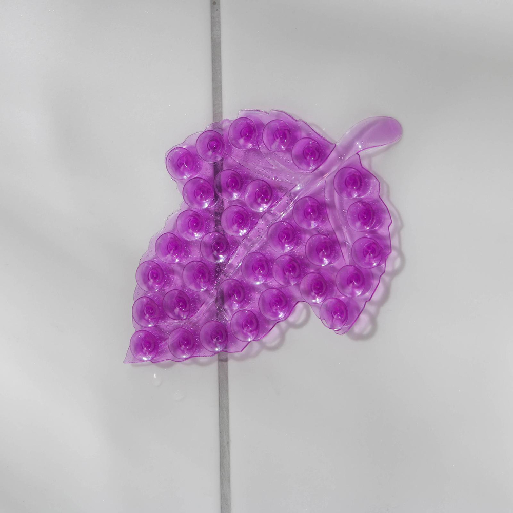 848084 Мини-коврик для ванны «Кленовый лист», 9×13,5 см, цвет МИКС