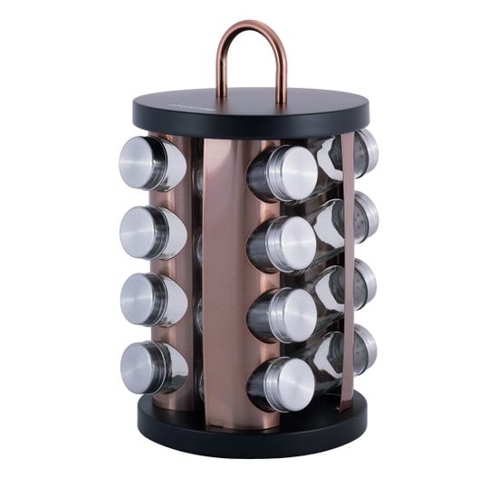 Набор ёмкостей для специй 16 шт. Kamille КМ-7041 на круглой подставке