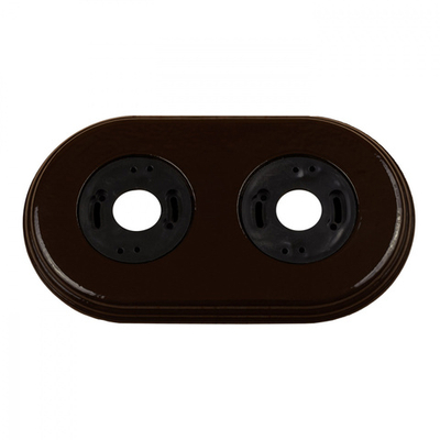 Рамка 2-х постовая, керамика, цвет коричневый BF2-620-02