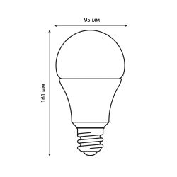 LED-A95-35W-3000K-E27-FR-SLS Лампа светодиодная. Форма A. матовая. Теплый белый свет 3000K. ТМ Volpe