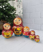 Матрёшка "С курочкой" традиция 5м 15см пузатая