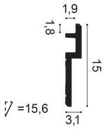 Карниз для скрытого освещения Orac Decor C395 STEPS