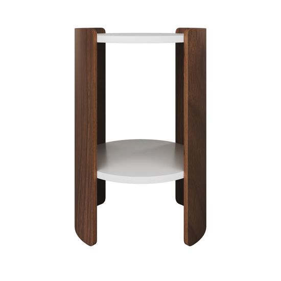 Столик Lagom D 43 см высота 64 см (белый, орех)