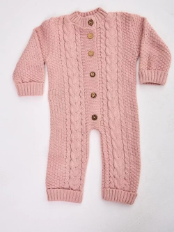 вязаный комбинезон для новорожденных