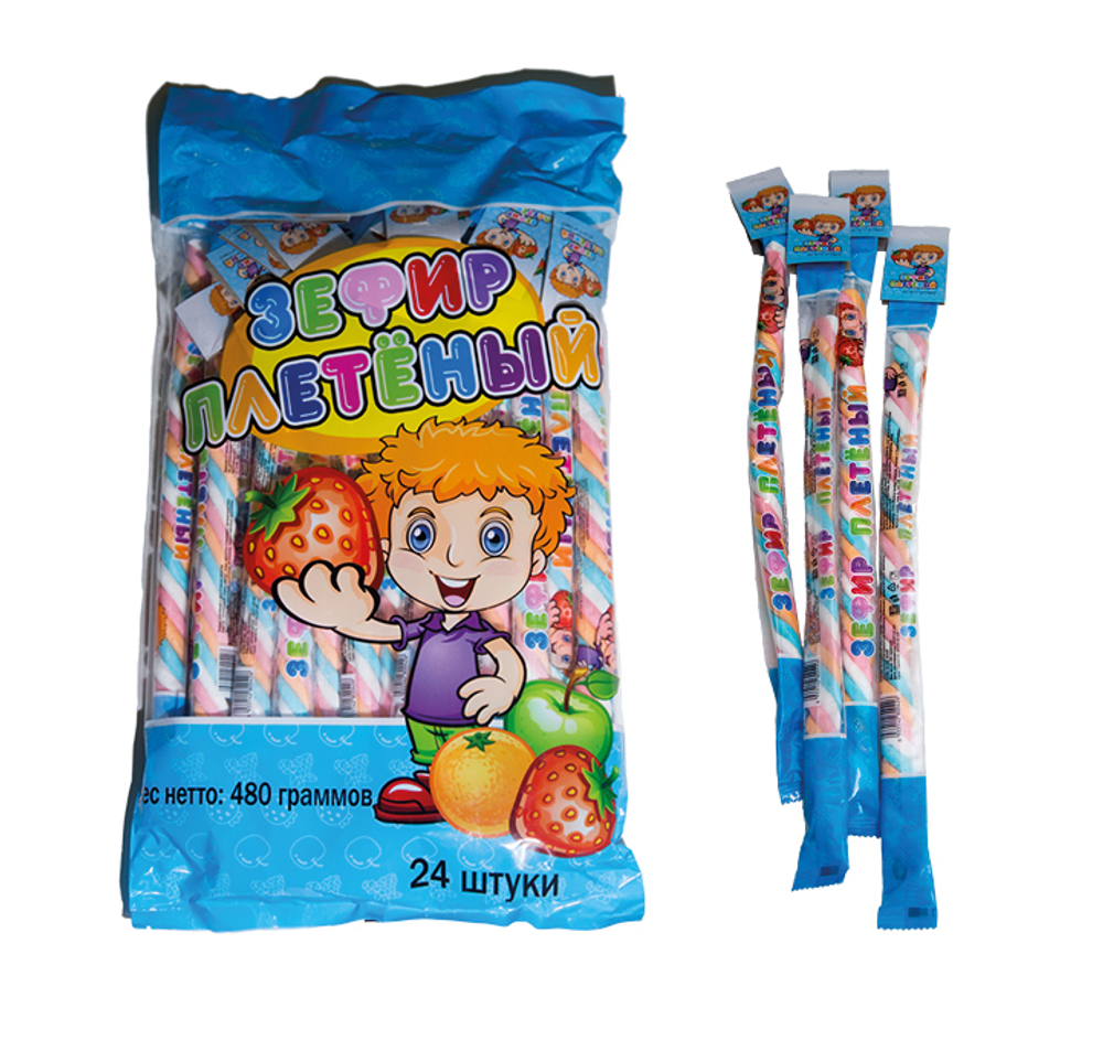 Зефир плетеный 12*24шт 20г