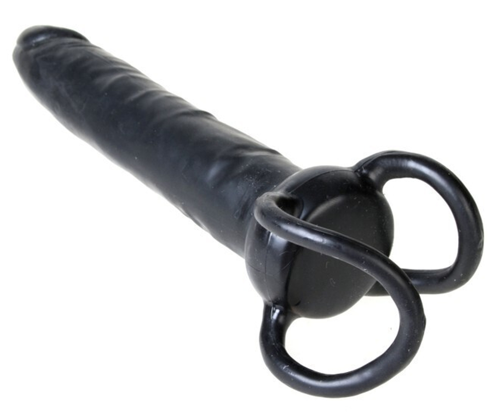 Насадка на член и мошонку с анальным стимулятором What'A Man (Цвет: черный)