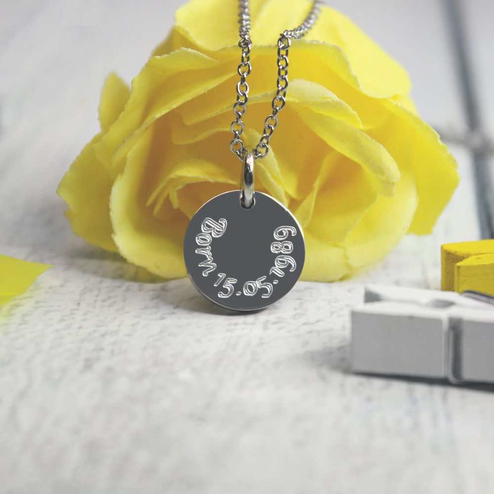 Мини подвеска из титана с гравировкой на заказ