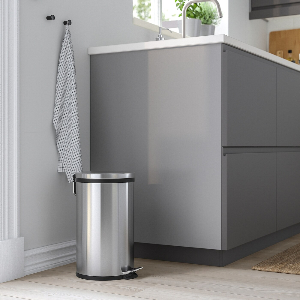 IKEA SNÖRPA  (ИКЕА СНÖРПА)  -  Корзина для мусора, нержавеющая сталь, 12 л