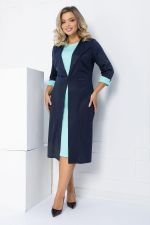 Платье На шпильке (синий/мята) П12678-4 LT Collection