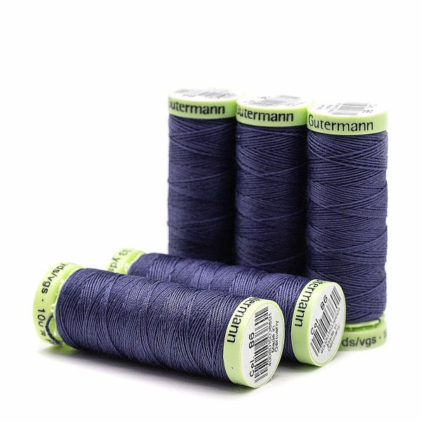 Нитки отделочные Gutermann Top Stitch 30 (30 метров), 5 кат. | 086 фиолетовый джинс