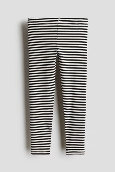 H&M Трикотажные легинсы в рубчик, полоски