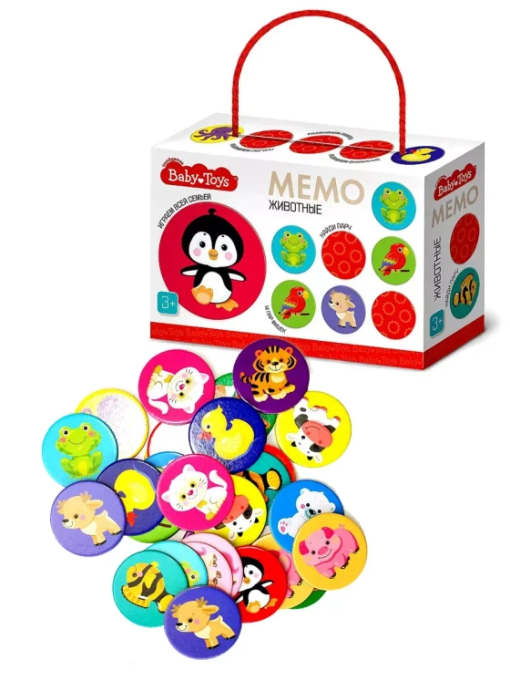 Настольная игра Мемо Животные Baby Toys