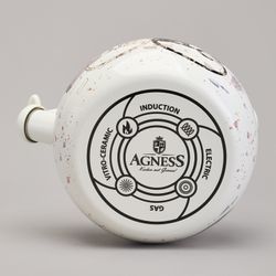 ЧАЙНИК AGNESS ЭМАЛИРОВАННЫЙ СО СВИСТКОМ СЕРИЯ "LAVENDER CATS", 2,2 Л