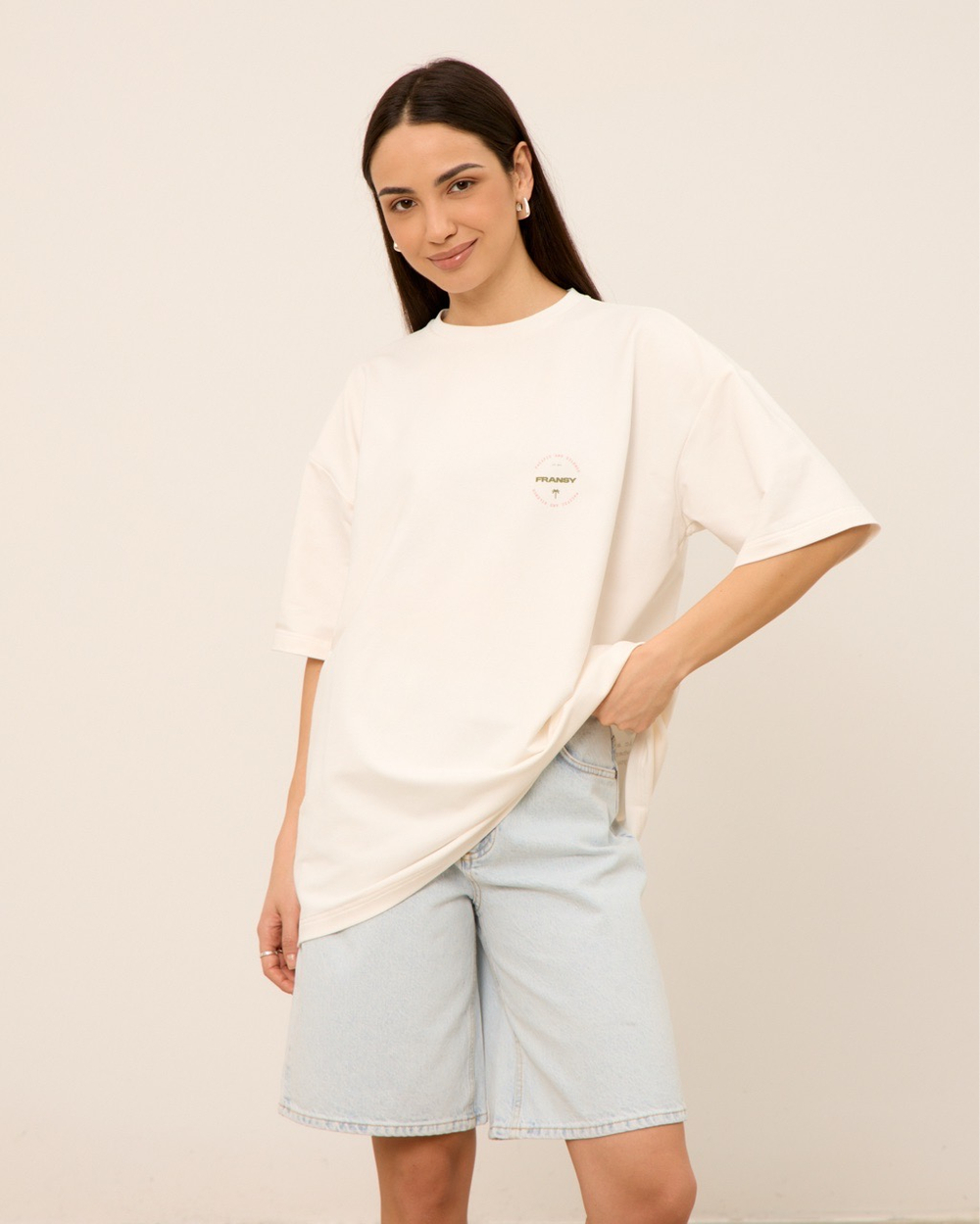 Футболка 05, ТИШИНА И УМИРОТВОРЕНИЕ, розово-зеленая