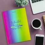 Блокнот БОЛЬШОЙ ФОРМАТ (206х291 мм) А4, 160 л., твёрдый, блок 5 цветов, клетка, BRAUBERG, "Градиент", 114408