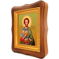 Михаил Болгарский праведный воин. Икона на холсте.