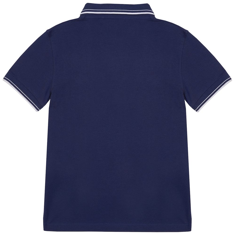 Темно-синяя футболка-поло для мальчика KOGANKIDS