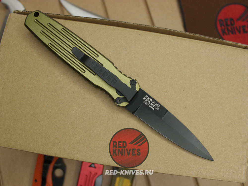 Нож Gerber Covert Auto - зеленая рукоять G2