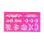 Ручка гелевая, Basir, цветные чернила, серия "Тату", с трафаретом для татуировки, 6 шт