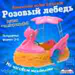 Семейная электрическая лодка-катамаран «Розовый лебедь», 1+1