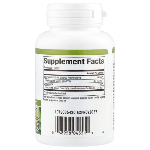 Natural Factors, HerbalFactors®, сереноя с ликопином, 60 капсул