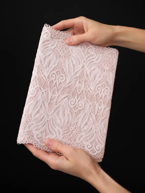 03-294 ОПТ Кружево эластичное 24 см, серебристый пион 168