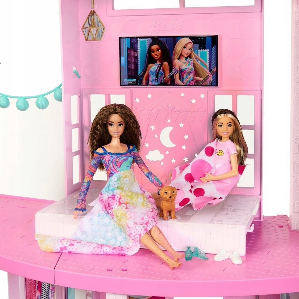 Barbie Dreamhouse - Кукольный домик Dream House с горкой и подъемником + 75  аксессуаров HMX10 купить в Москве | Доставка по России.