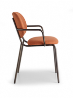 Кресло металлическое c обивкой Scab Design Si-Si Bold, бронзовый, оранжевый