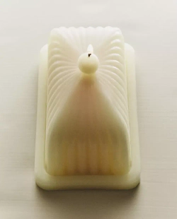 ZARA HOME ДЕКОРАТИВНАЯ СВЕЧА В ФОРМЕ МАСЛЕНКИ, ЖЕЛТО-ОРАНЖЕВЫЙ