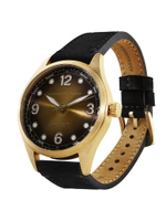 Часы кварцевые SOLAR SYSTEM, черно-золотые