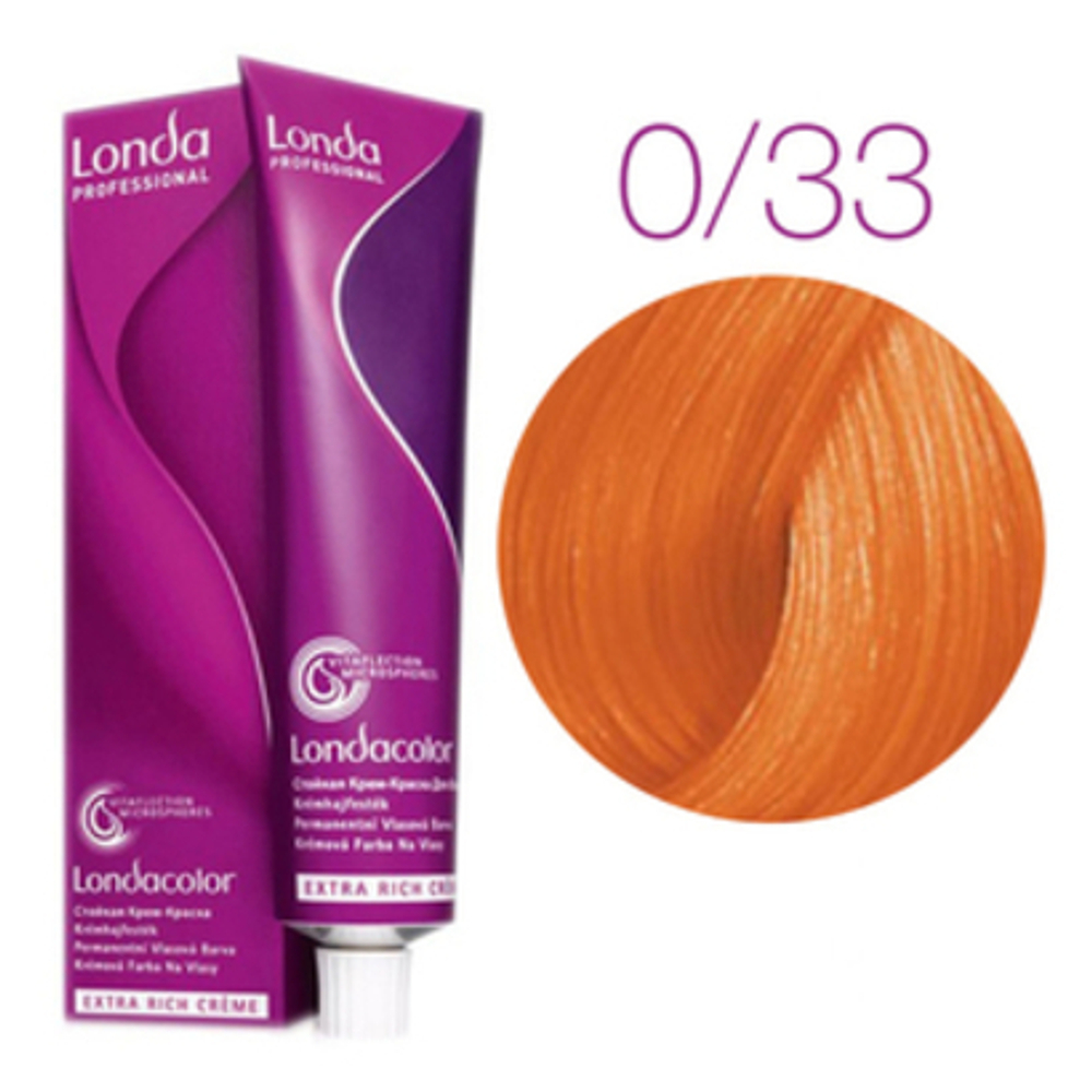 Londa Color стойкая крем-краска, 0/33 интенсивный золотистый микстон, 60мл