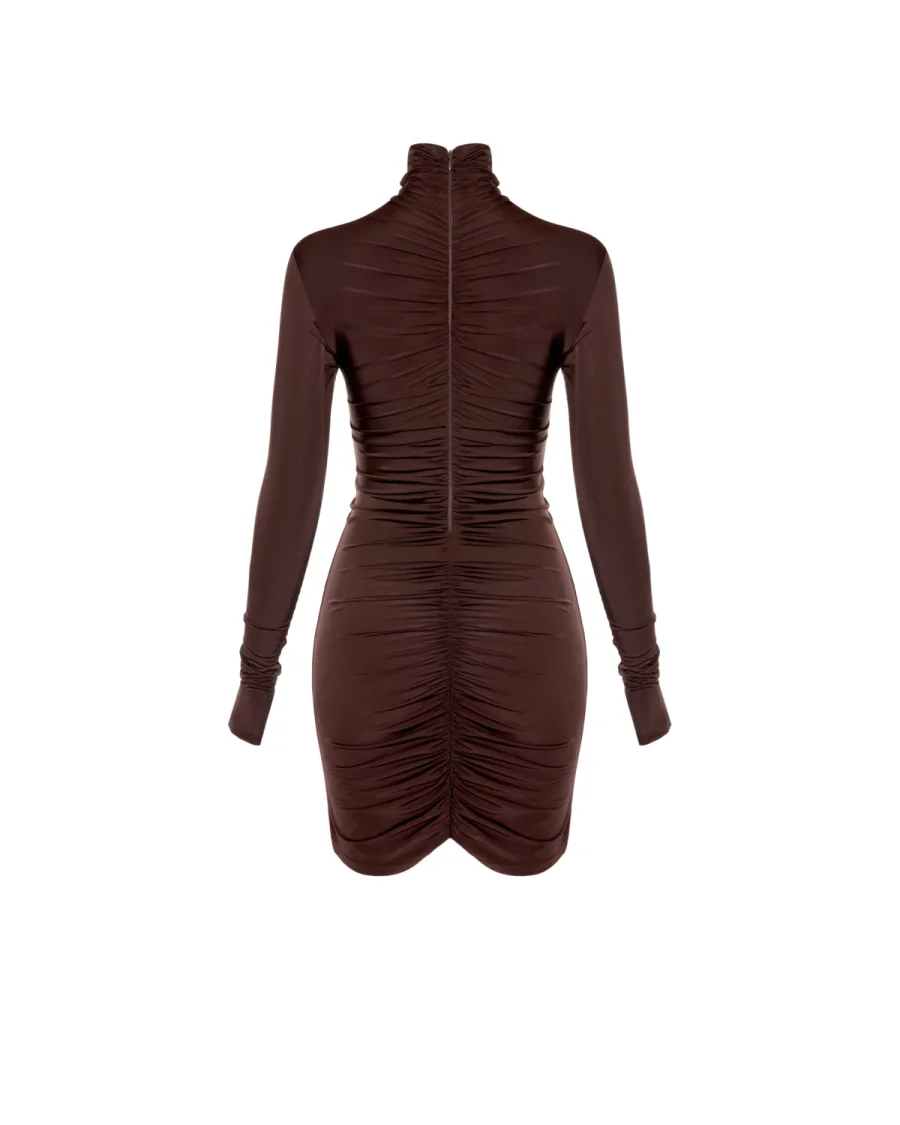 Платье Flana mini, Шоколадное