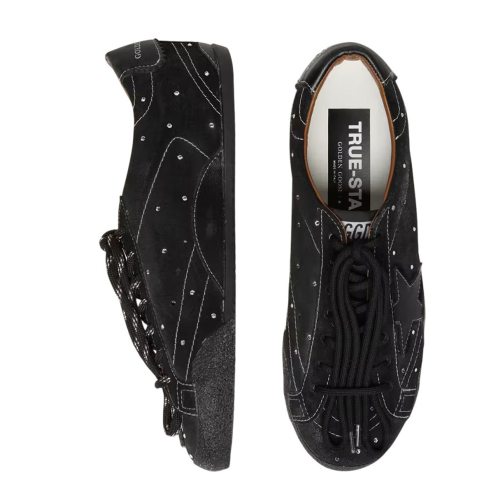 Женские кеды Golden Goose True-Star in Suede with Swarovski Crystal and Black Star
