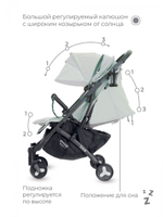 Коляска детская MOWBaby "LIME" MB100 Mint