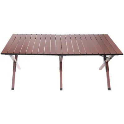 Стол кемпинговый складной DC-5003, 114*59*43 см, цвет: орех, каркас алюминий, ТуристМастер